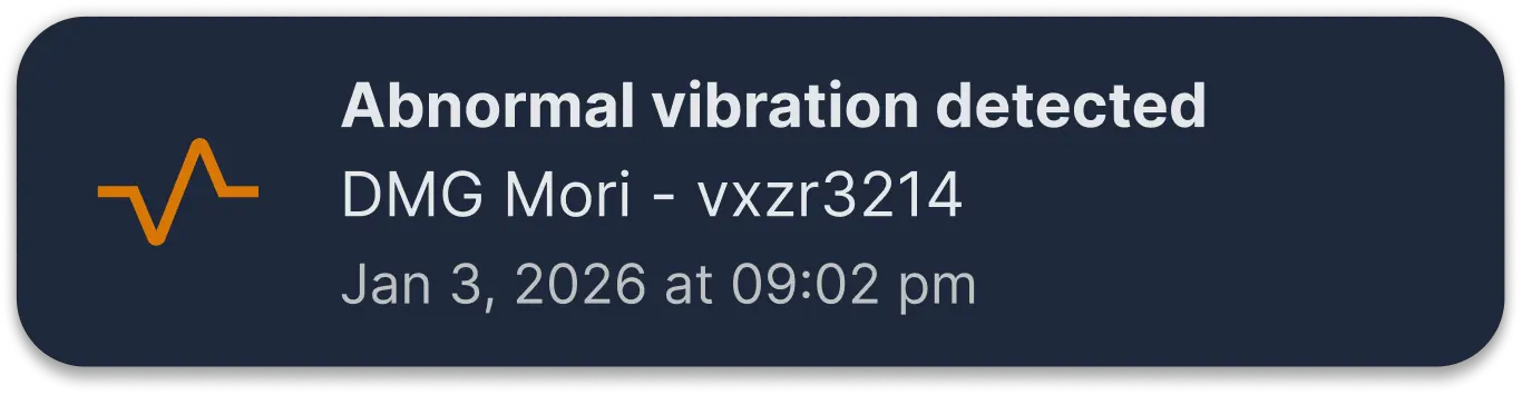 Machine health alert notification